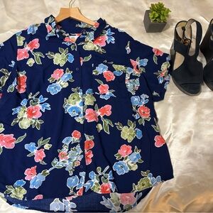 Croft and barrel size one X Floral Button-Up Shirt